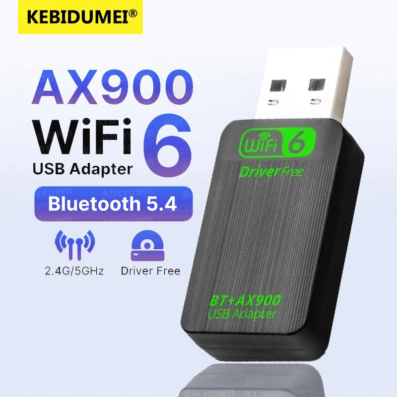 2in1 WiFi6 AX900 USB Adapter Bluetooth 5.4 WiFi Wireless Network Card 2.4G&5GHz Wlan Receiver For PC/Laptop Win10/11 Driver Free
2in1 WiFi6 AX900 USB Adapter Bluetooth 5.4 WiFi Wireless Network Card 2.4G&5GHz Wlan Receiver For PC/Laptop Win10/11 Driver Free