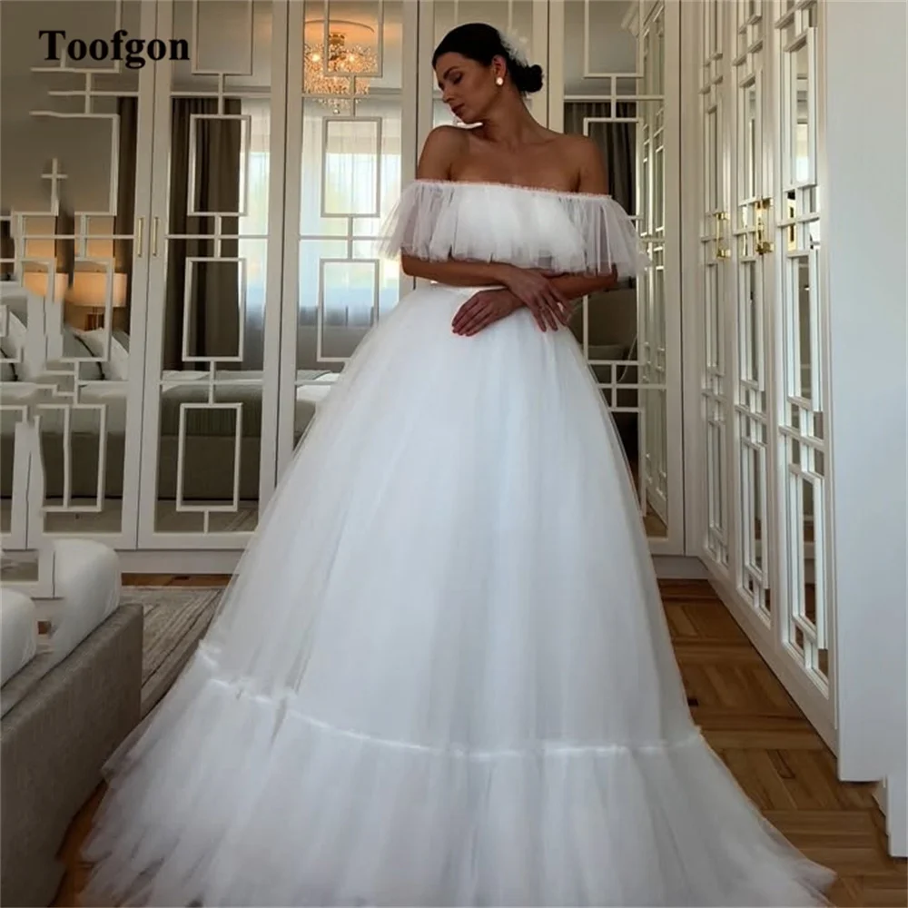 Toofgon Customized A Line Soft Tulle Wedding Dresses Detachable Sleeves Bride Dress Women Formal Party Bridal Photo Shoot Gowns
Toofgon Customized A Line Soft Tulle Wedding Dresses Detachable Sleeves Bride Dress Women Formal Party Bridal Photo Shoot Gowns