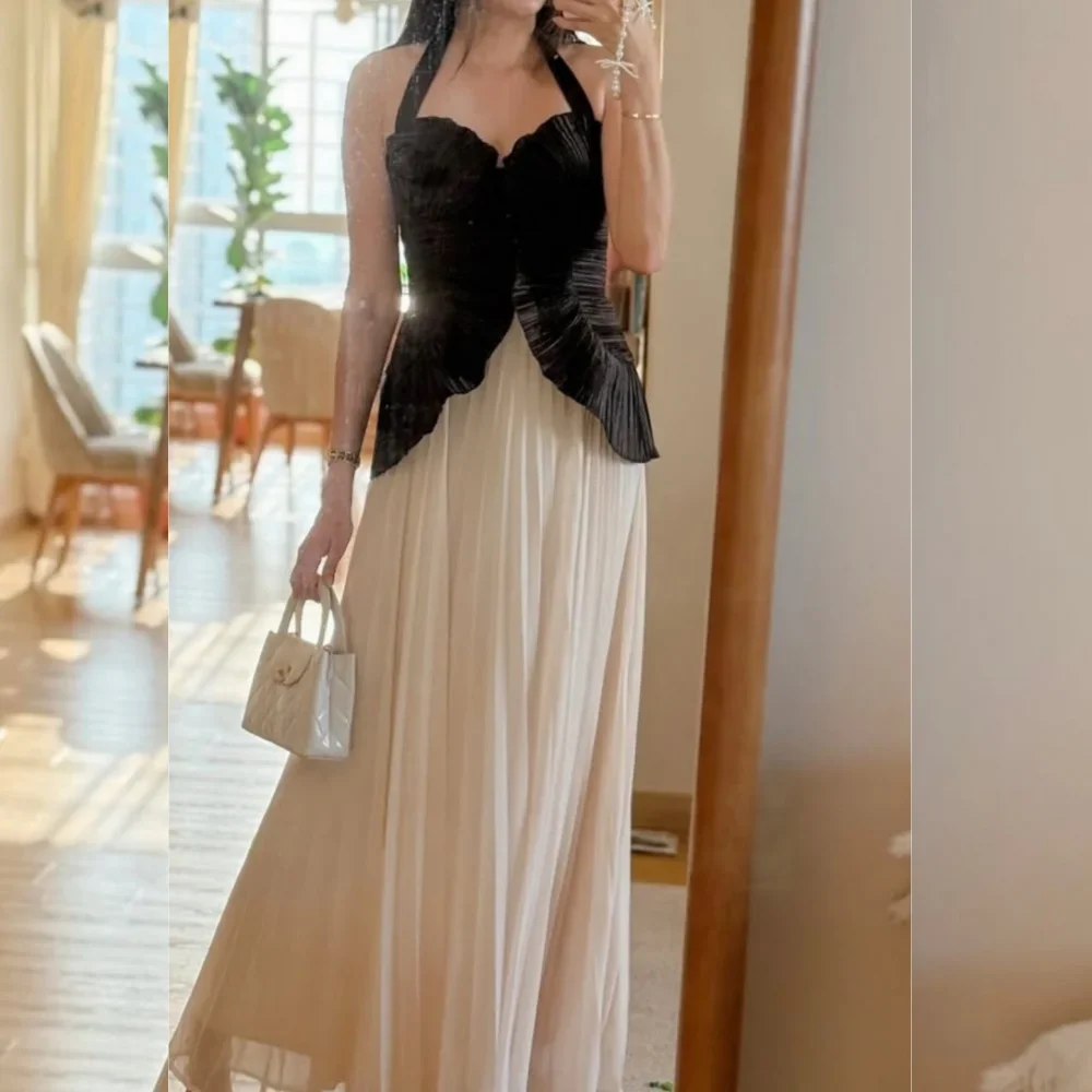 Customized Chiffon Pleat A-line Halter Midi Dresses Bespoke Occasion Party Casual Simple High Quality
Customized Chiffon Pleat A-line Halter Midi Dresses Bespoke Occasion Party Casual Simple High Quality
