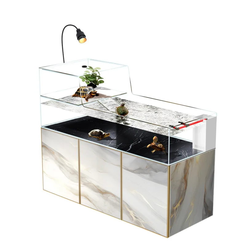 Turtle tank with drying table Ultra white bottom filter Circulation water-free stream fish tank Household large
Turtle tank with drying table Ultra white bottom filter Circulation water-free stream fish tank Household large