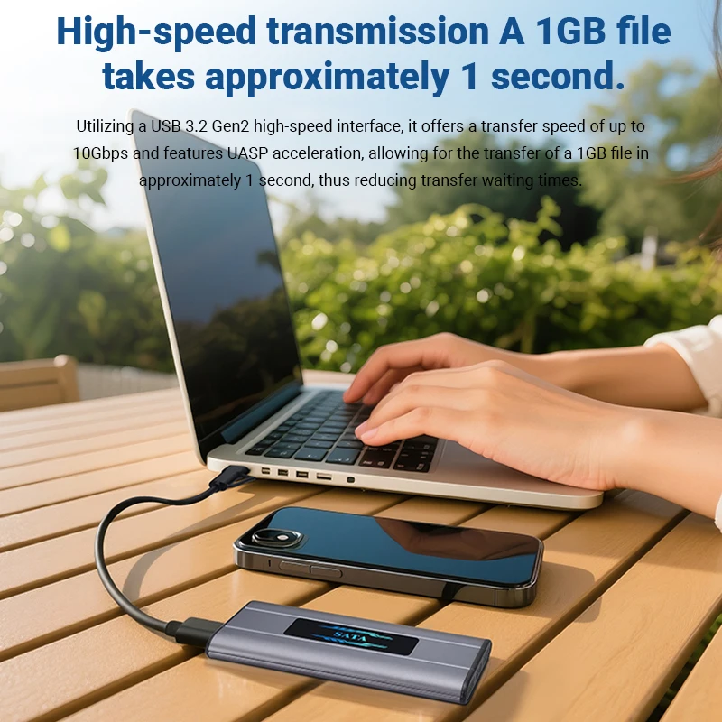 Корпус для M.2 NVMe/SATA SSD, 10 Гбит/с, высокоскоростной USB 3.2 Gen2, до 6 ТБ, адаптер, алюминиевый сплав, RGB-подсветка, для ноутбуков и телефонов
Корпус для M.2 NVMe/SATA SSD, 10 Гбит/с, высокоскоростной USB 3.2 Gen2, до 6 ТБ, адаптер, алюминиевый сплав, RGB-подсветка, для ноутбуков и телефонов