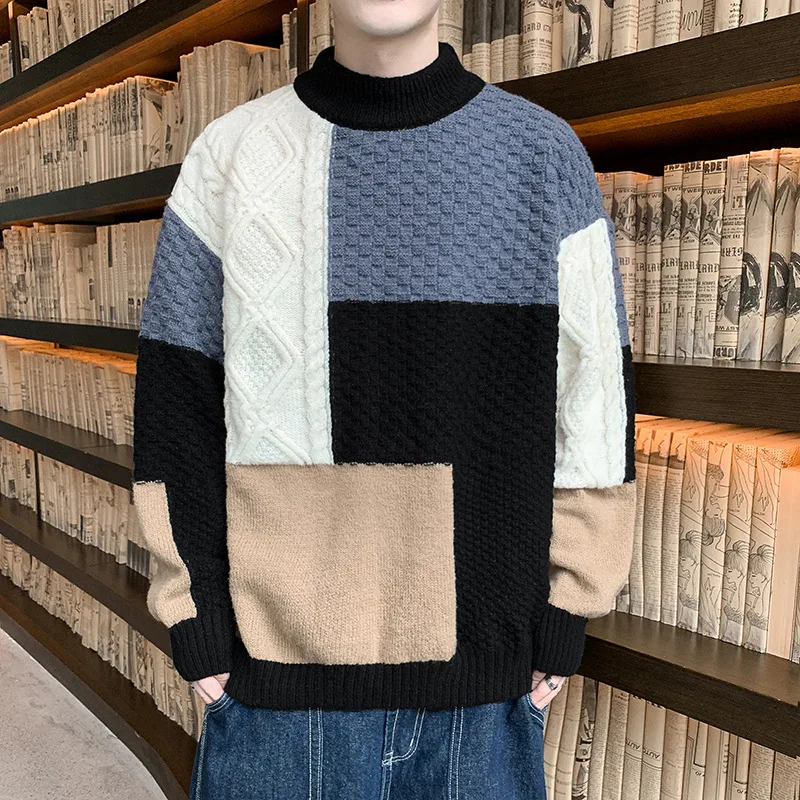 Knit Sweater Men Oversized Pull Homme Male Knitted Sweater Pullover Jumper Harajuku Casual Streetwear Patchwork Men Sweaters
Knit Sweater Men Oversized Pull Homme Male Knitted Sweater Pullover Jumper Harajuku Casual Streetwear Patchwork Men Sweaters