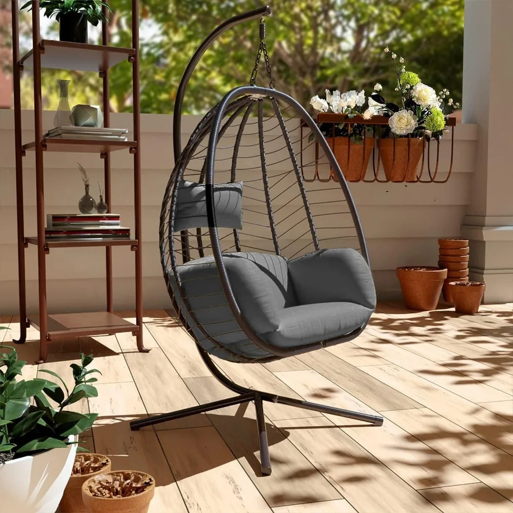Egg Chair with Stand,Indoor Swinging Chair Patio Wicker Hammock Egg Chair with Thicken Padded Cushions,Indoor 350lbs Capacity
Egg Chair with Stand,Indoor Swinging Chair Patio Wicker Hammock Egg Chair with Thicken Padded Cushions,Indoor 350lbs Capacity