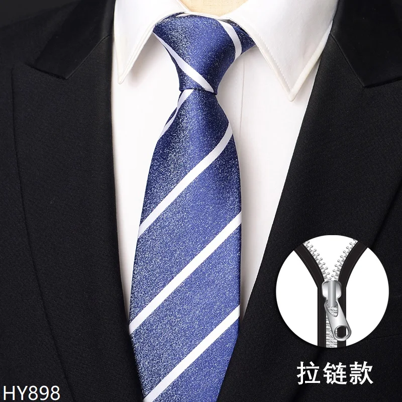 High Quality Blue and White Striped Pattern Zipper Tie Men's Formal Shirt Accessories Business Banquet 8CM Wide Zipper Cravat
High Quality Blue and White Striped Pattern Zipper Tie Men's Formal Shirt Accessories Business Banquet 8CM Wide Zipper Cravat
