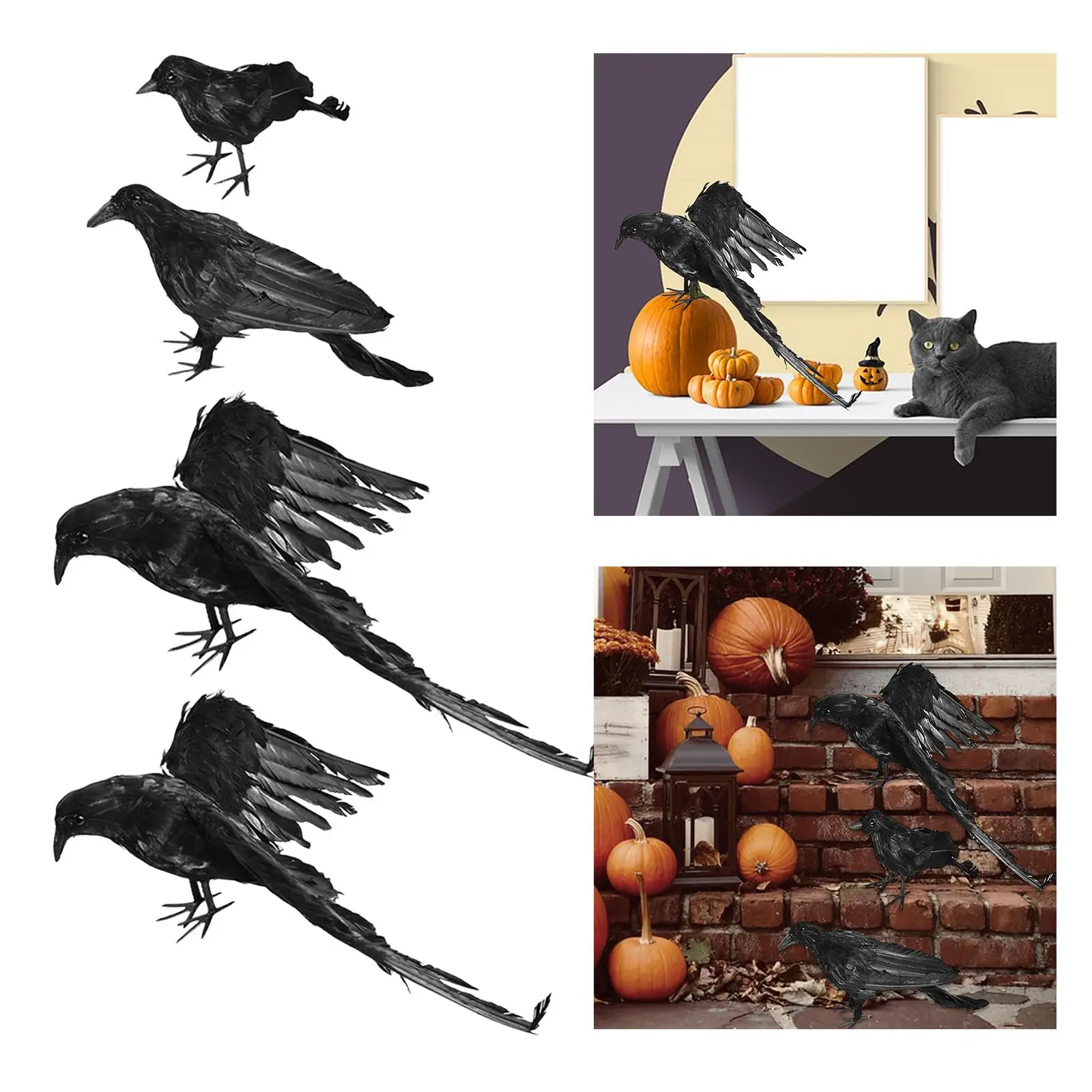 Фотореквизит с птичьей статуей и Вороном 
Фотореквизит с птичьей статуей и Вороном