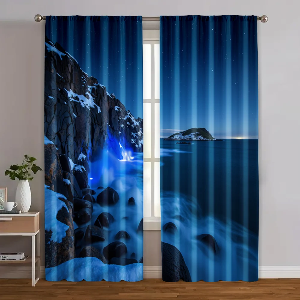2pcs, Curtain Cloth Beach Night Scene Theme 100% Polyester (without rod) Versatile All Use for Bedroom, Living Room, Study Room,
2pcs, Curtain Cloth Beach Night Scene Theme 100% Polyester (without rod) Versatile All Use for Bedroom, Living Room, Study Room,
