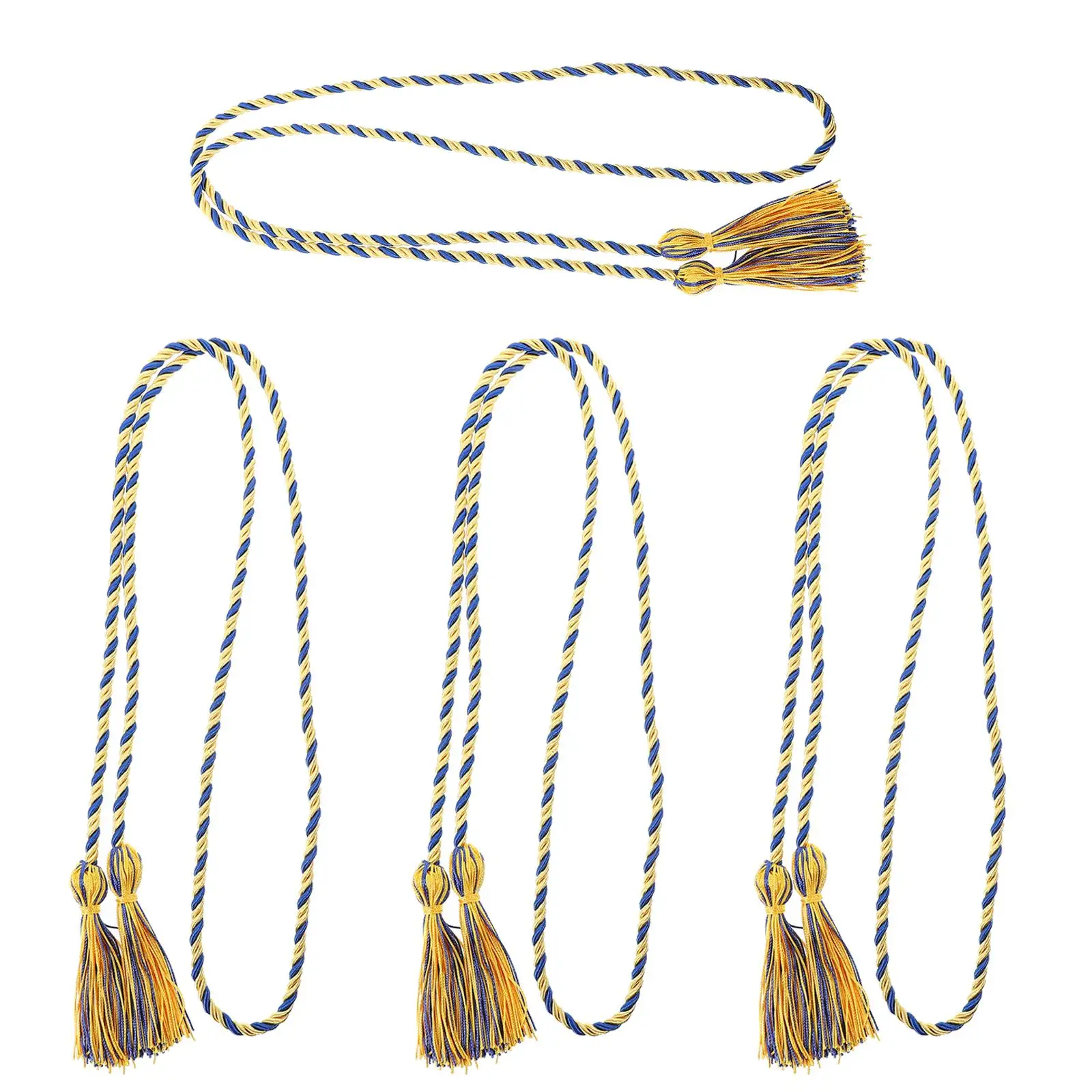 4 Pcs Graduation Honor Cord 170cm Blue Gold Polyester Braided Cords Tassels Decorations Gown Party Supplies Keepsake
4 Pcs Graduation Honor Cord 170cm Blue Gold Polyester Braided Cords Tassels Decorations Gown Party Supplies Keepsake