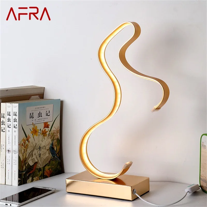 AFRA Nordic Table Lamp Modern Gold LED Personality Creative Aluminum Desk Light For Home Living Room Bedroom Bedside Decor
AFRA Nordic Table Lamp Modern Gold LED Personality Creative Aluminum Desk Light For Home Living Room Bedroom Bedside Decor
