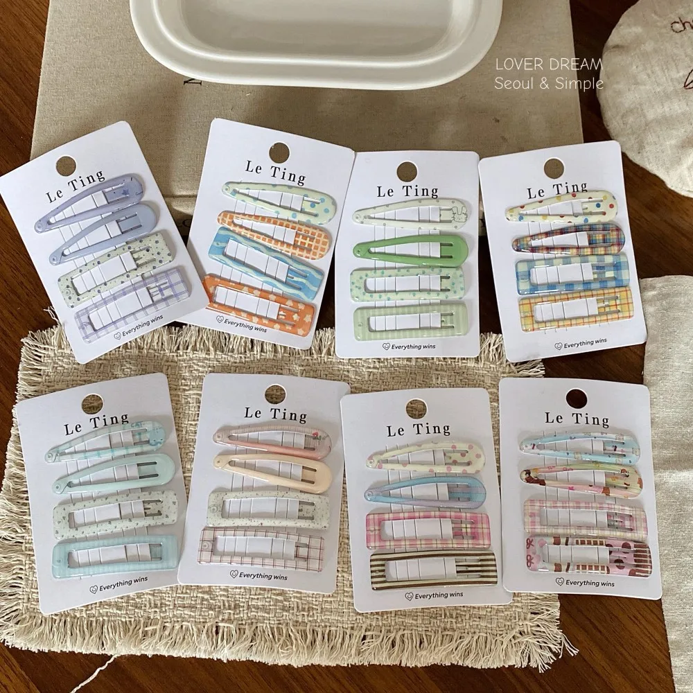 4pcs/set Dopamine Colorful Plaid Hair Clips Korean Style Cute Bangs Side Clips Small Fresh Hairpins for Fringe Hair Accessories
4pcs/set Dopamine Colorful Plaid Hair Clips Korean Style Cute Bangs Side Clips Small Fresh Hairpins for Fringe Hair Accessories