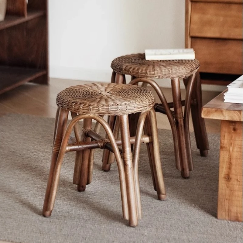 Handwoven Rattan Makeup Stool Sunflower High Stools for Bedroom Multi-Functional Entryway Ottoman Vintage Living Room Side Table
Handwoven Rattan Makeup Stool Sunflower High Stools for Bedroom Multi-Functional Entryway Ottoman Vintage Living Room Side Table