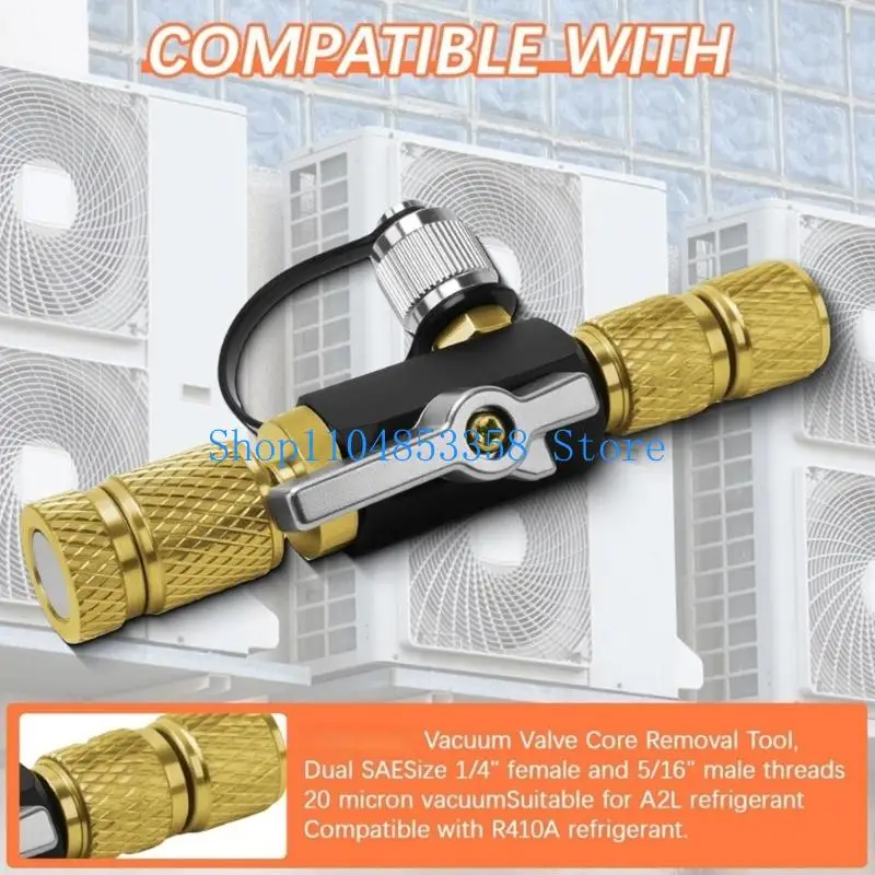 652F Portable Design 1/4 and 5/16 Inches Valves Cores Remover for Air Conditioning Repair
652F Portable Design 1/4 and 5/16 Inches Valves Cores Remover for Air Conditioning Repair