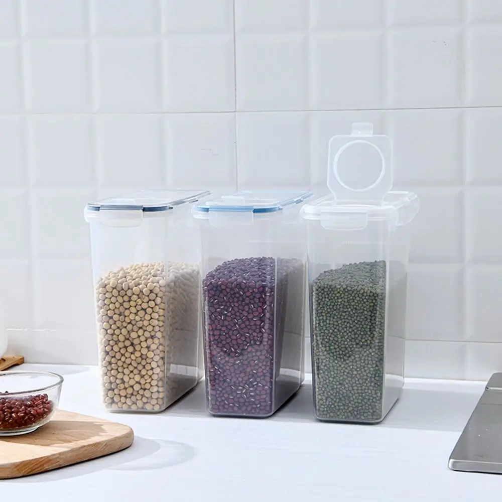 Plastic Cereal Storage Container Transparent Sealed Rice Dispenser Bucket Large Capacity Airtight Food Storage Box Sugar
Plastic Cereal Storage Container Transparent Sealed Rice Dispenser Bucket Large Capacity Airtight Food Storage Box Sugar