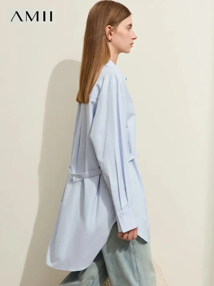 AMII Minimalism 2024 Shirts For Women Spring New Lapel Collar Letter Embroidery Belt Mid-length Drop Sleeves Blouse 12441033
AMII Minimalism 2024 Shirts For Women Spring New Lapel Collar Letter Embroidery Belt Mid-length Drop Sleeves Blouse 12441033