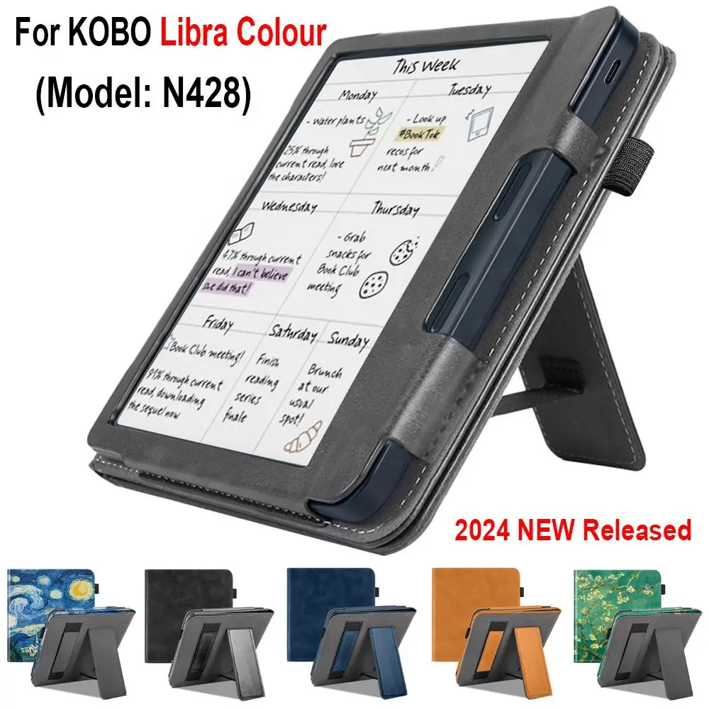 Hand Support 7 inch eReader Case PU Leather Shockproof Protective Shell Wear Resistant for Rakuten KOBO Libra Colour 2024
Hand Support 7 inch eReader Case PU Leather Shockproof Protective Shell Wear Resistant for Rakuten KOBO Libra Colour 2024