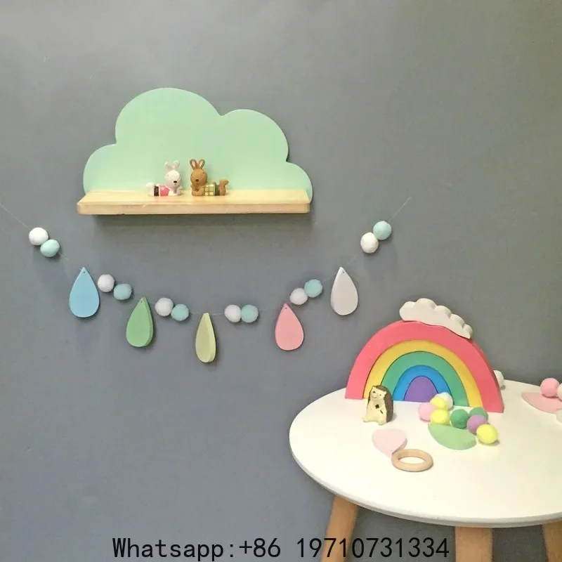 Nordic Style 5 Colors Cloud Wooden Wall Shelf Cute Decoration Storage Rack Organizer Board for Children Baby Kids Room Home
Nordic Style 5 Colors Cloud Wooden Wall Shelf Cute Decoration Storage Rack Organizer Board for Children Baby Kids Room Home