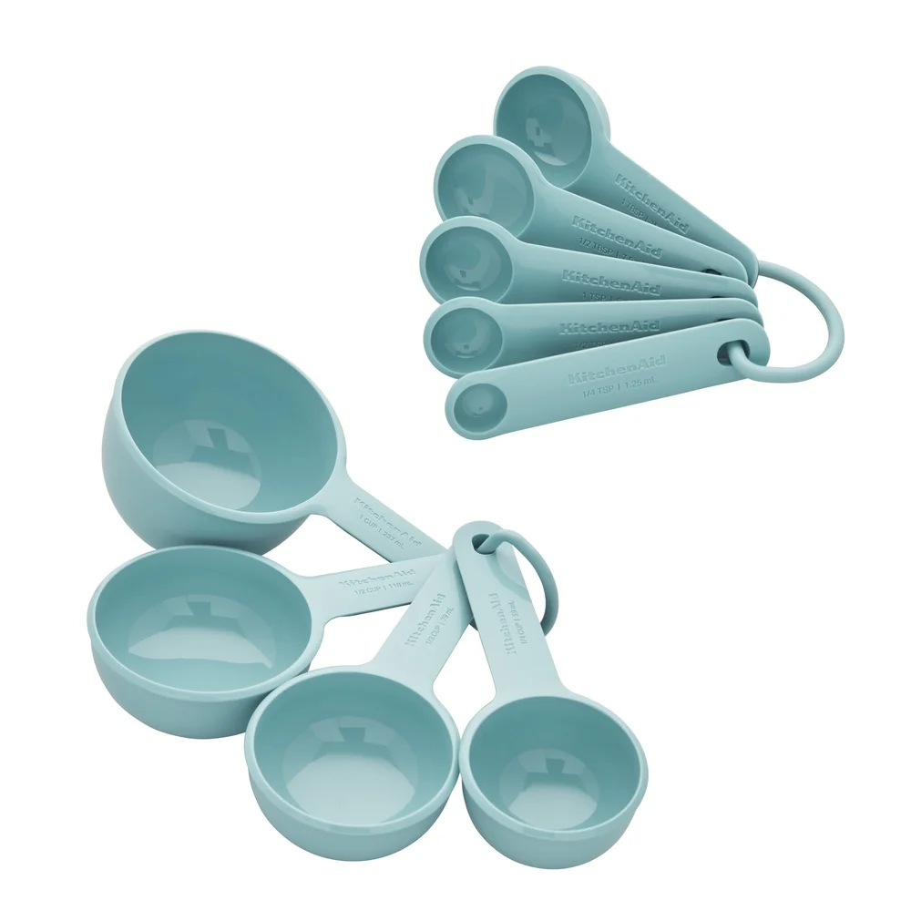 Measuring Cups and Spoons Set 9 Piece Plastic Kitchen Utensils Soft Grip Clear Markings Dishwasher Safe
Measuring Cups and Spoons Set 9 Piece Plastic Kitchen Utensils Soft Grip Clear Markings Dishwasher Safe