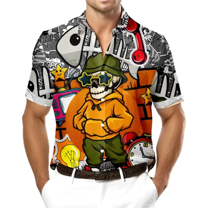 Chic Skull Man Print Chest Pocket Hawaiian Shirt For Men Casual Daily Short Sleeve Shirt Clothing Tops
Chic Skull Man Print Chest Pocket Hawaiian Shirt For Men Casual Daily Short Sleeve Shirt Clothing Tops