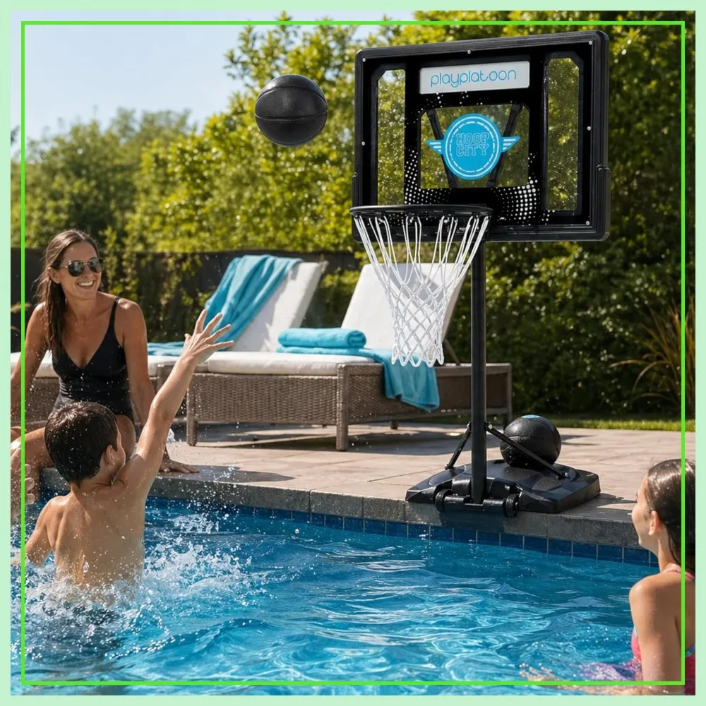 Swimming Pool Basketball Hoop, Adjustable Height 3-4 Ft, Inflatable Basketball & Pump Included, Above Ground Pool Game
Swimming Pool Basketball Hoop, Adjustable Height 3-4 Ft, Inflatable Basketball & Pump Included, Above Ground Pool Game