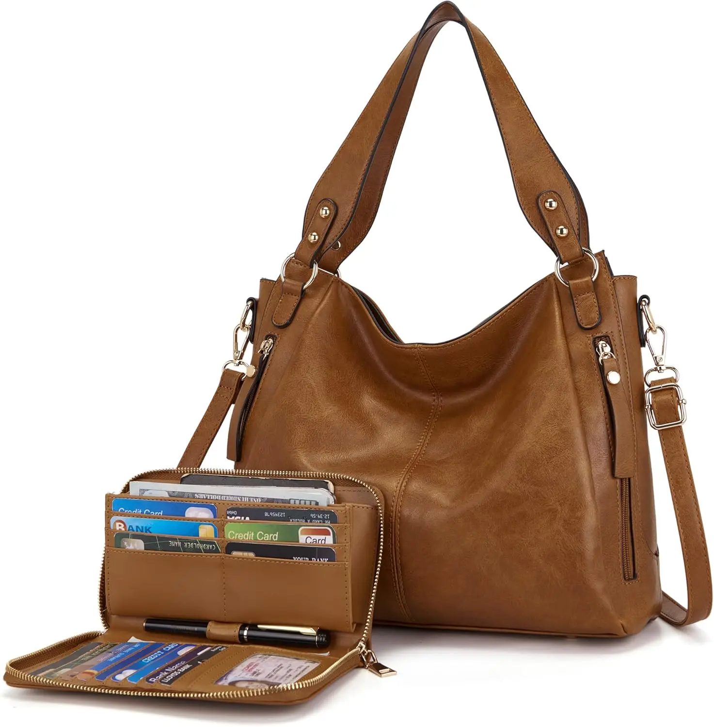 Women's Hobo Handbags Crossbody Bags Ladies Tote Shoulder Bags Purses and Wallet Set 2pcs
Women's Hobo Handbags Crossbody Bags Ladies Tote Shoulder Bags Purses and Wallet Set 2pcs