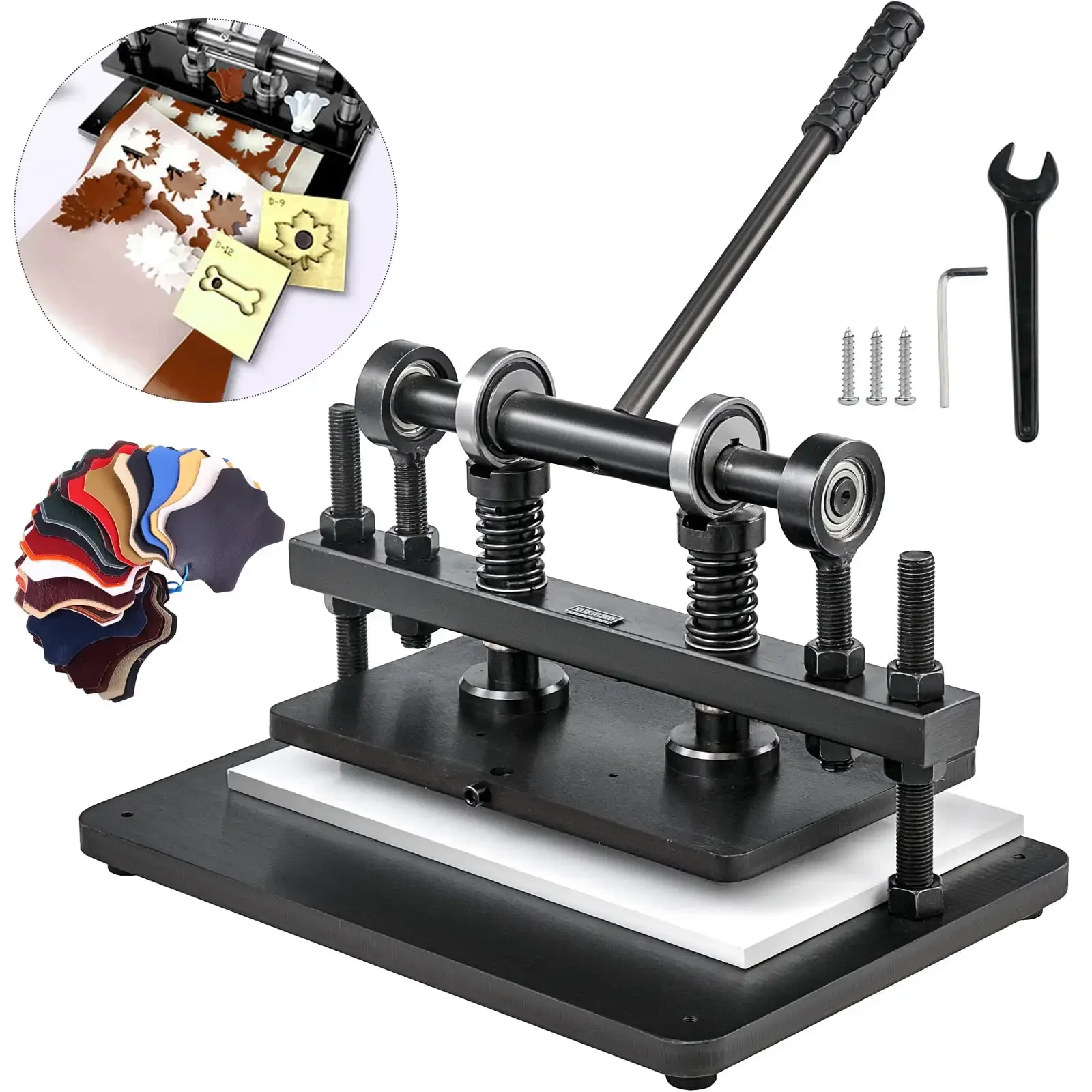 Leather Cutting Machine 360x220mm Manual Die Cutter Max. 15 mm Leather Embossing Machine
Leather Cutting Machine 360x220mm Manual Die Cutter Max. 15 mm Leather Embossing Machine