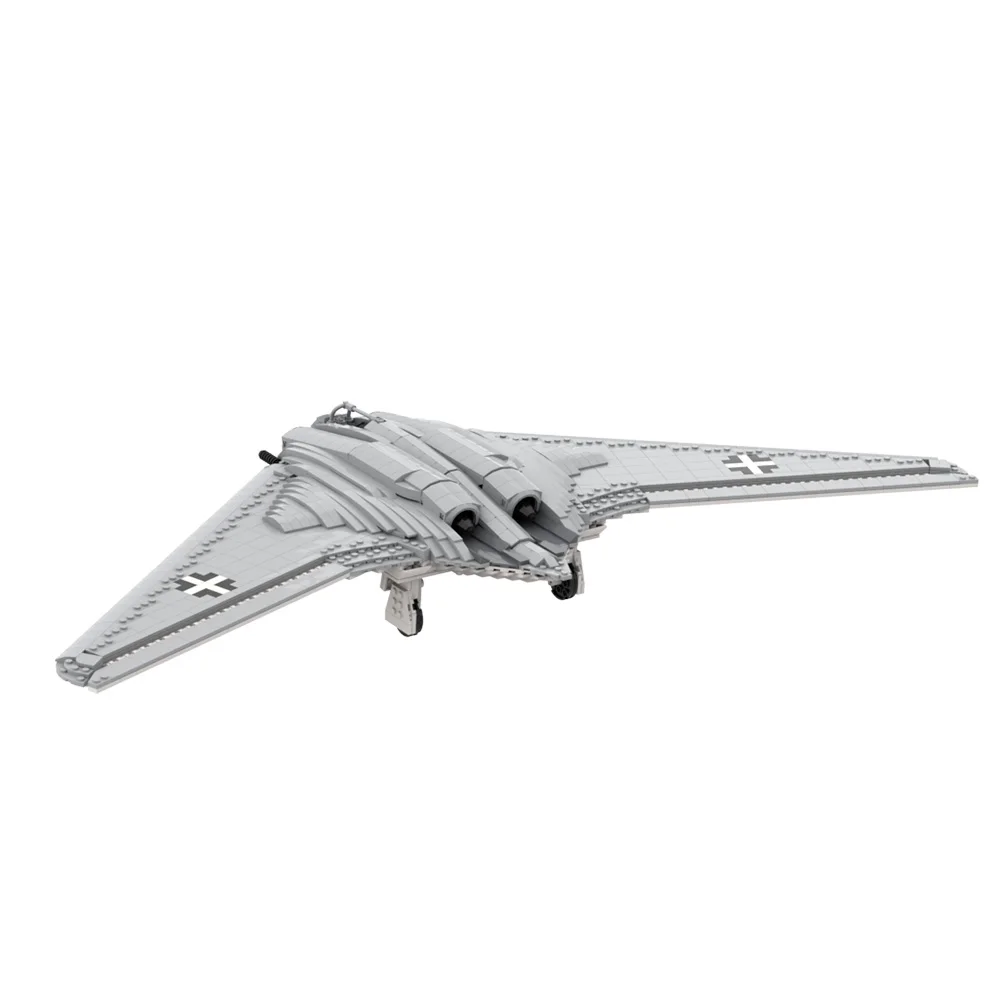 MOC WWII Germany - Horten Ho 229 Jet Fighter Building Blocks Military Aviation Weapon Aerial Aircraft Model Bricks Kid Toy Gift
MOC WWII Germany - Horten Ho 229 Jet Fighter Building Blocks Military Aviation Weapon Aerial Aircraft Model Bricks Kid Toy Gift