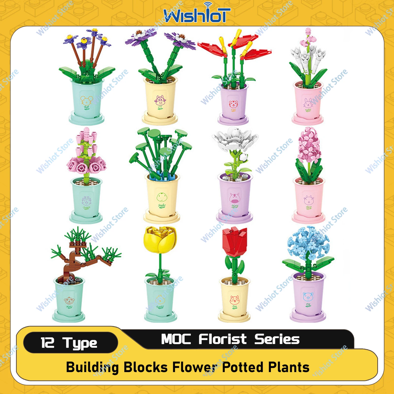 MOC Flower Succulent Potted Model Building Block DIY Eternal Bouquet Rose Sunflower Home Desk Plant Decor Bricks Toy Girls Gift
MOC Flower Succulent Potted Model Building Block DIY Eternal Bouquet Rose Sunflower Home Desk Plant Decor Bricks Toy Girls Gift