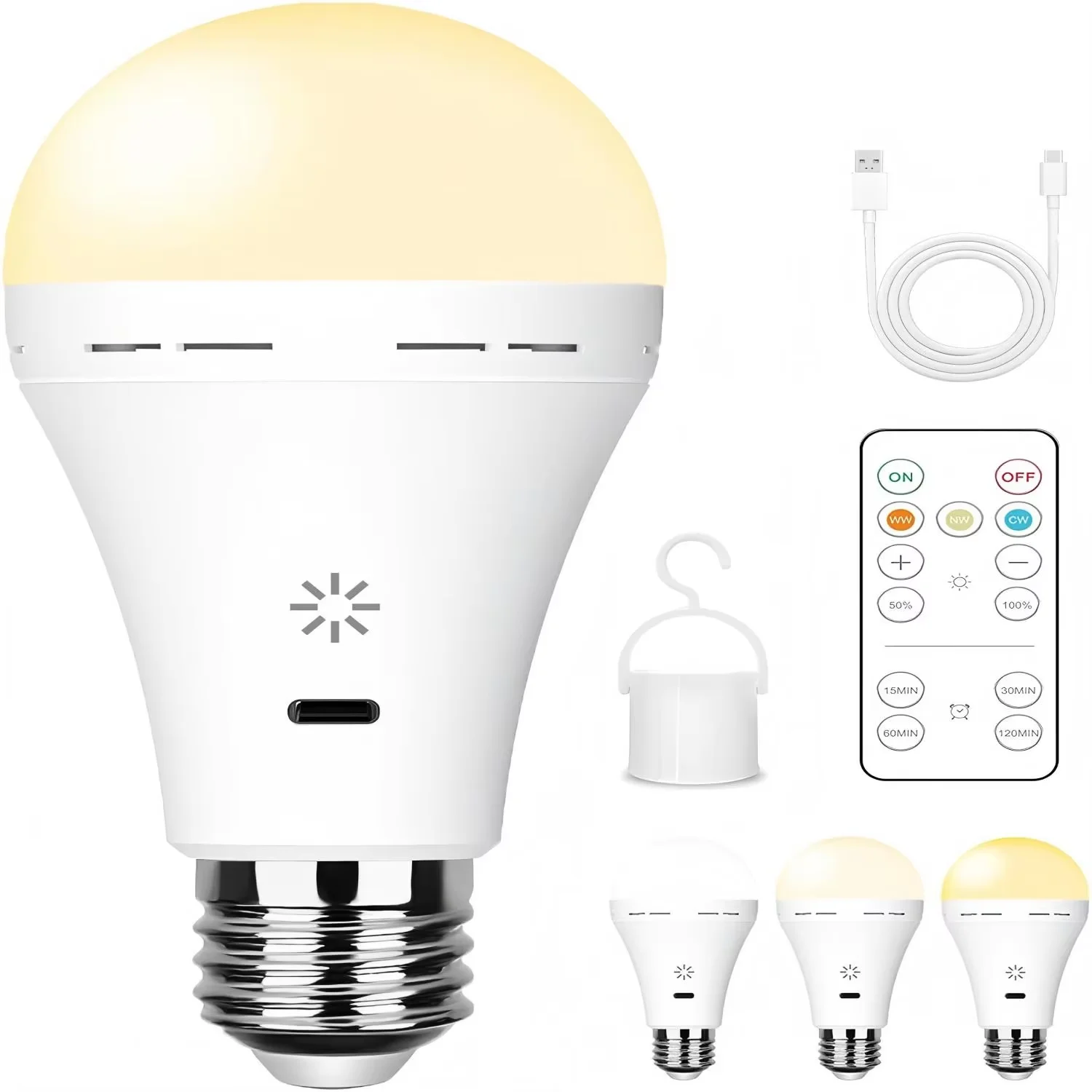 Rechargeable 2600mAh Light Bulb with Large Battery Backup–Ideal Emergency Light for Home Hurricane Preparedness and Power Outage
Rechargeable 2600mAh Light Bulb with Large Battery Backup–Ideal Emergency Light for Home Hurricane Preparedness and Power Outage