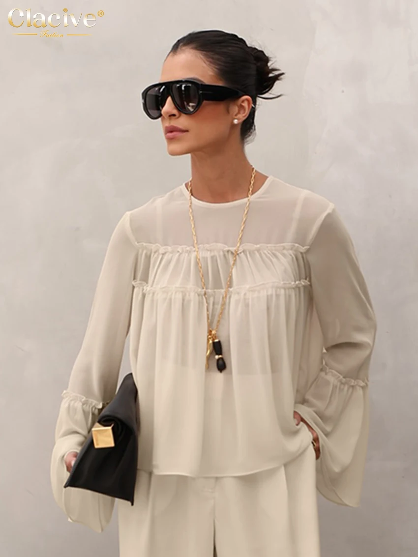 Clacive Fashion Loose Khaki Women's Shirt 2025 Casual O-Neck Long Sleeve Shirts Elegant Classic Solid Tops Female Clothing
Clacive Fashion Loose Khaki Women's Shirt 2025 Casual O-Neck Long Sleeve Shirts Elegant Classic Solid Tops Female Clothing