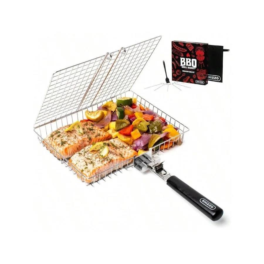 【New style】Grill Basket Set, Barbecue BBQ Grilling, Stainless Steel Folding Portable Outdoor Camping Rack Fish, Shrimp, Vegetab
【New style】Grill Basket Set, Barbecue BBQ Grilling, Stainless Steel Folding Portable Outdoor Camping Rack Fish, Shrimp, Vegetab