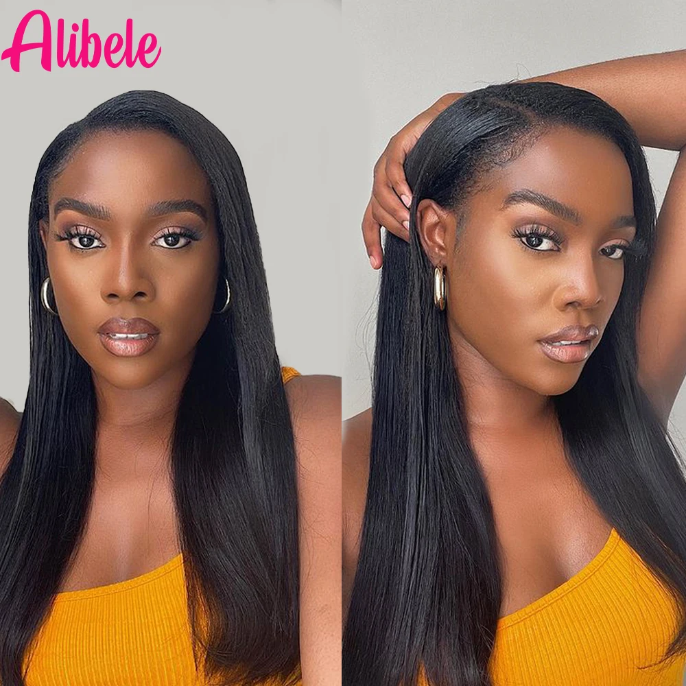 ALIBELE Human Hair Wig Straight Transparent Lace Frontal Wig Pre Plucked Natural Black 12A Virgin Hair
ALIBELE Human Hair Wig Straight Transparent Lace Frontal Wig Pre Plucked Natural Black 12A Virgin Hair