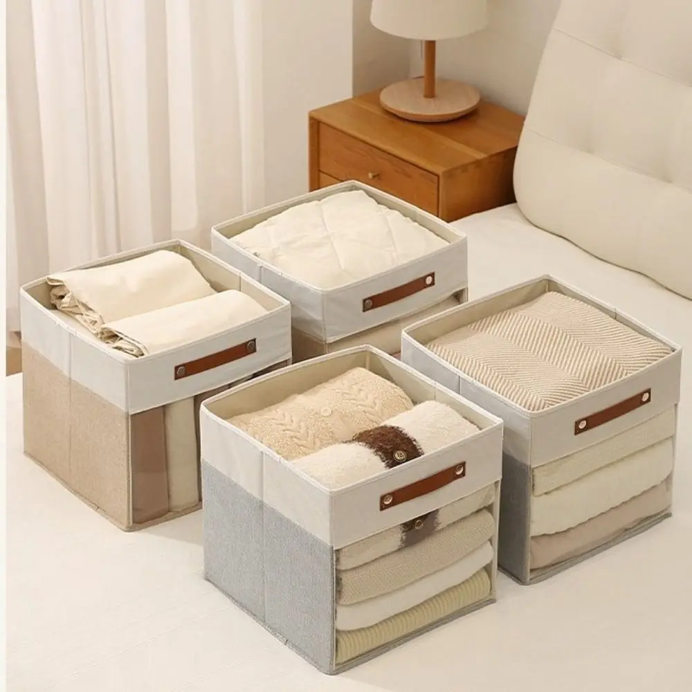 Non-woven Fabric Square Storage Box Folding Large Capacity Clear View Clothes Storage Box Stackable with Handle
Non-woven Fabric Square Storage Box Folding Large Capacity Clear View Clothes Storage Box Stackable with Handle