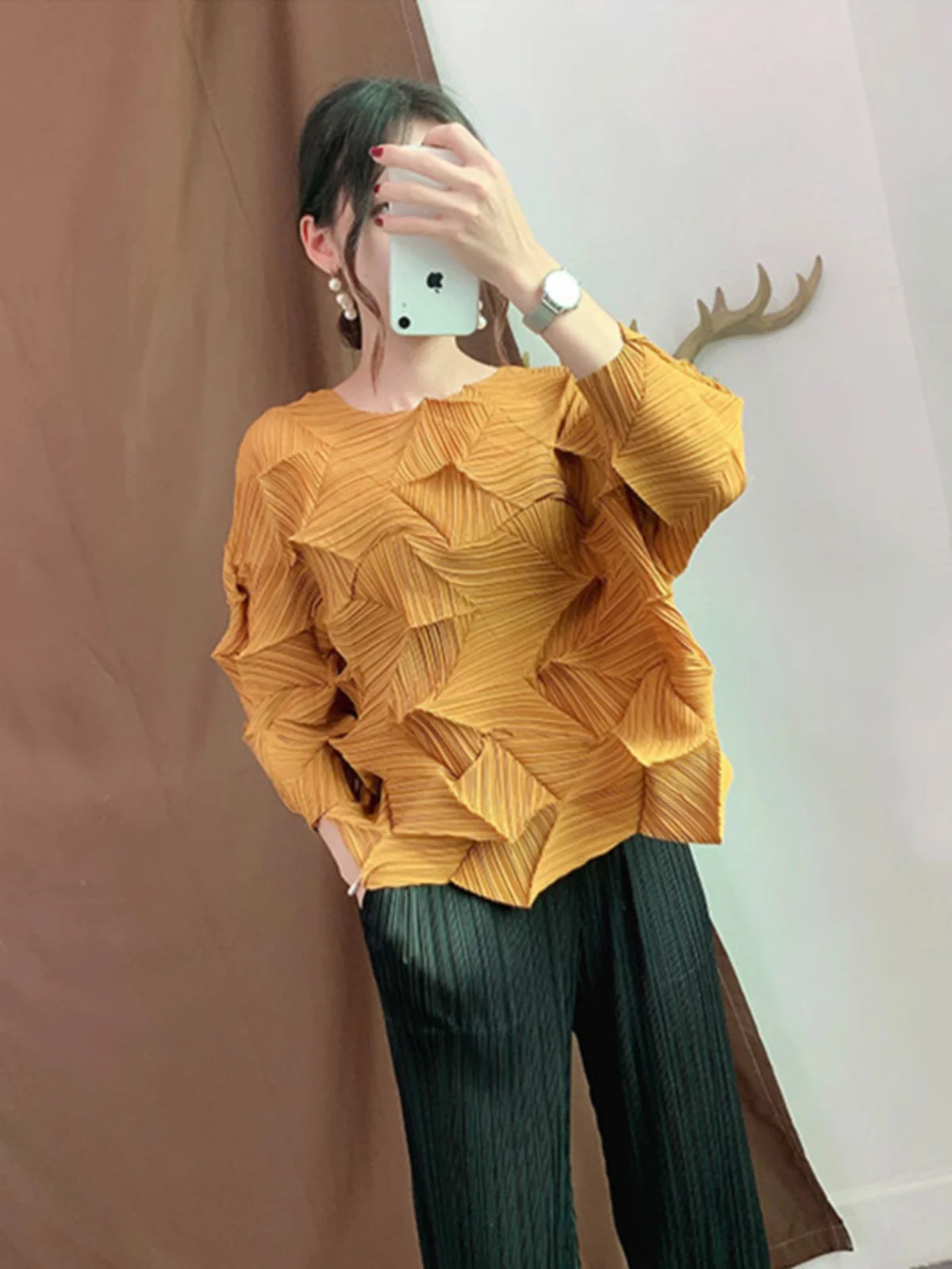 Tee-Quarter Sve round Ne Batwing Top Polyester Fiber Casual Commute Sle Spring Faion Pleated Loose Fit plus Size
Tee-Quarter Sve round Ne Batwing Top Polyester Fiber Casual Commute Sle Spring Faion Pleated Loose Fit plus Size