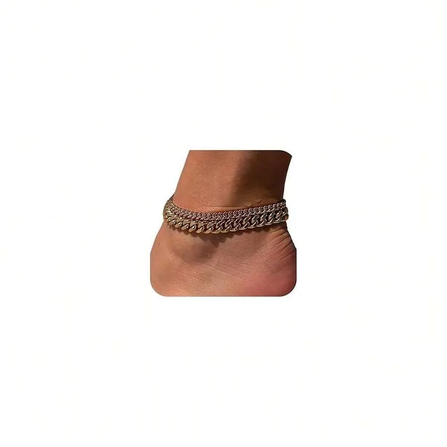 Waterproof Ankle Bracelets For Women, Chunky Layered Gold Anklet For Women Non Tarnish Adjustable Cuban Set Stackable Summer Be
Waterproof Ankle Bracelets For Women, Chunky Layered Gold Anklet For Women Non Tarnish Adjustable Cuban Set Stackable Summer Be