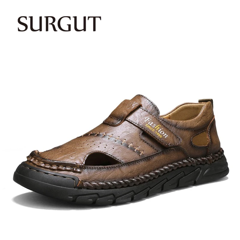 SURGUT Summer Men Casual Sandals Closed Toe Hollow Out Lightweight Non-Slip Street Casual Plus Size 38-48
SURGUT Summer Men Casual Sandals Closed Toe Hollow Out Lightweight Non-Slip Street Casual Plus Size 38-48