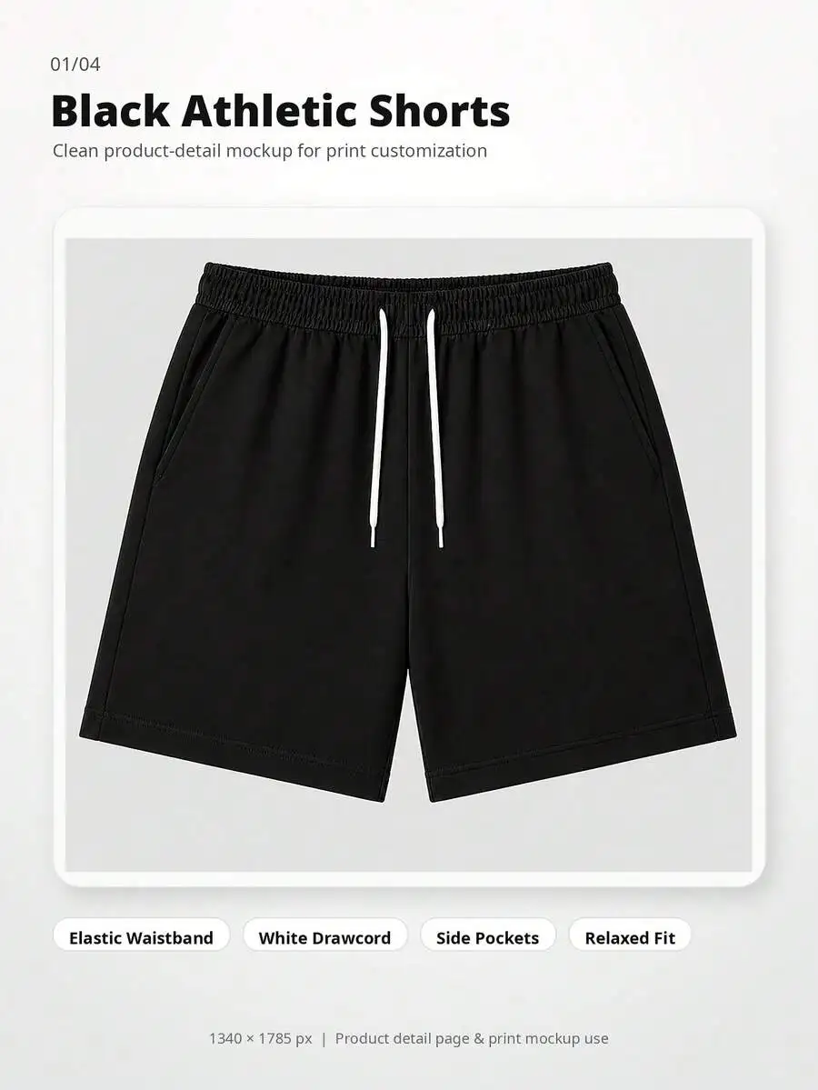 Unisex Lightweight Athletic Shorts With Elastic Waistband And Adjustable Drawstring
Unisex Lightweight Athletic Shorts With Elastic Waistband And Adjustable Drawstring