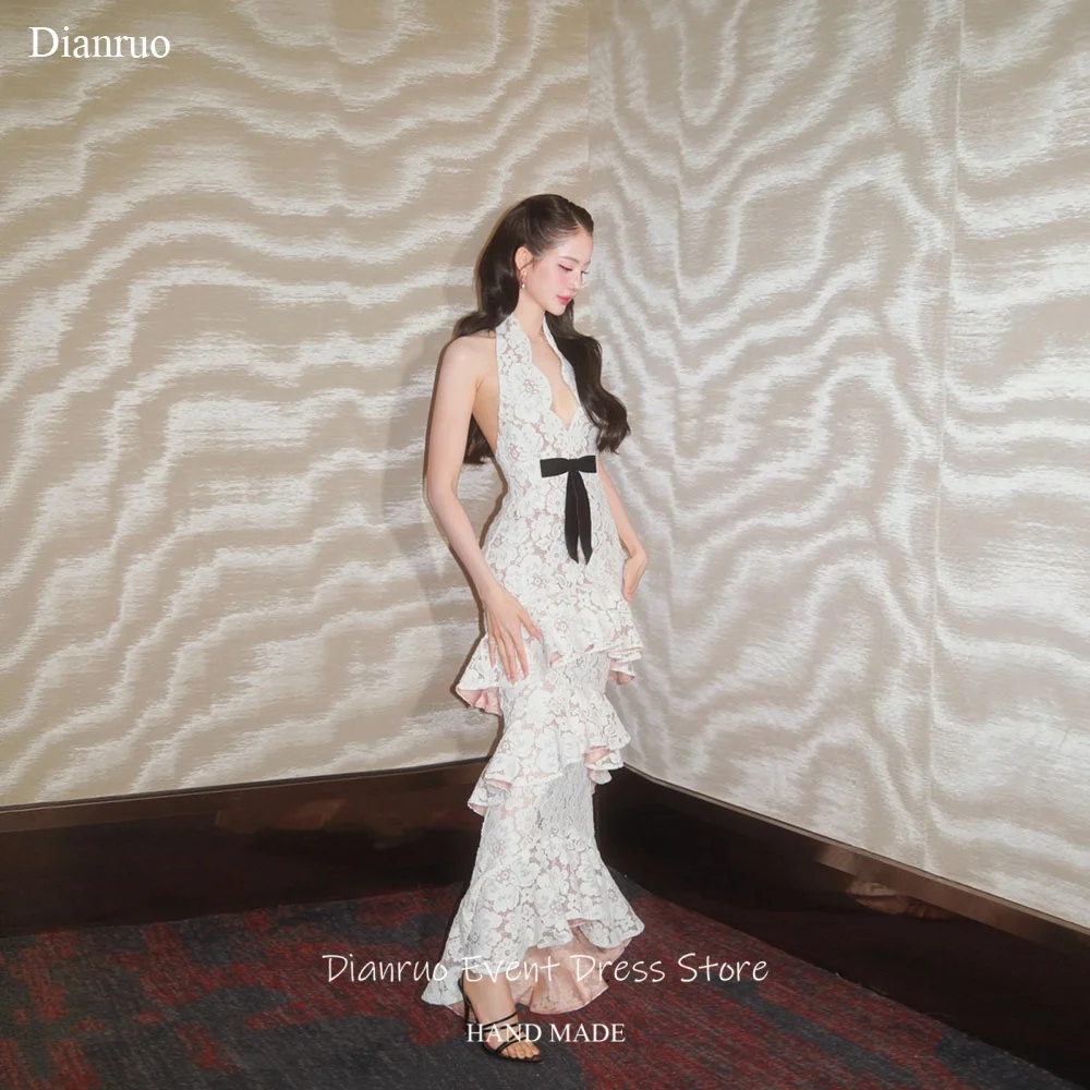 Dianruo Halter Deep V Neck Wedding Dresses Lace Multi Tier Ruffles Sleeveless Vestido De Noiva Backless Bride Gowns Customized
Dianruo Halter Deep V Neck Wedding Dresses Lace Multi Tier Ruffles Sleeveless Vestido De Noiva Backless Bride Gowns Customized