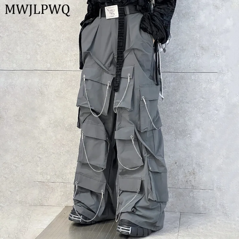MWJLPWQ Metal Multi-pocket Design Cargo Trousers Male High Street Gray Loose Casual Straight-leg Pants 2025 Autumn New 11460
MWJLPWQ Metal Multi-pocket Design Cargo Trousers Male High Street Gray Loose Casual Straight-leg Pants 2025 Autumn New 11460