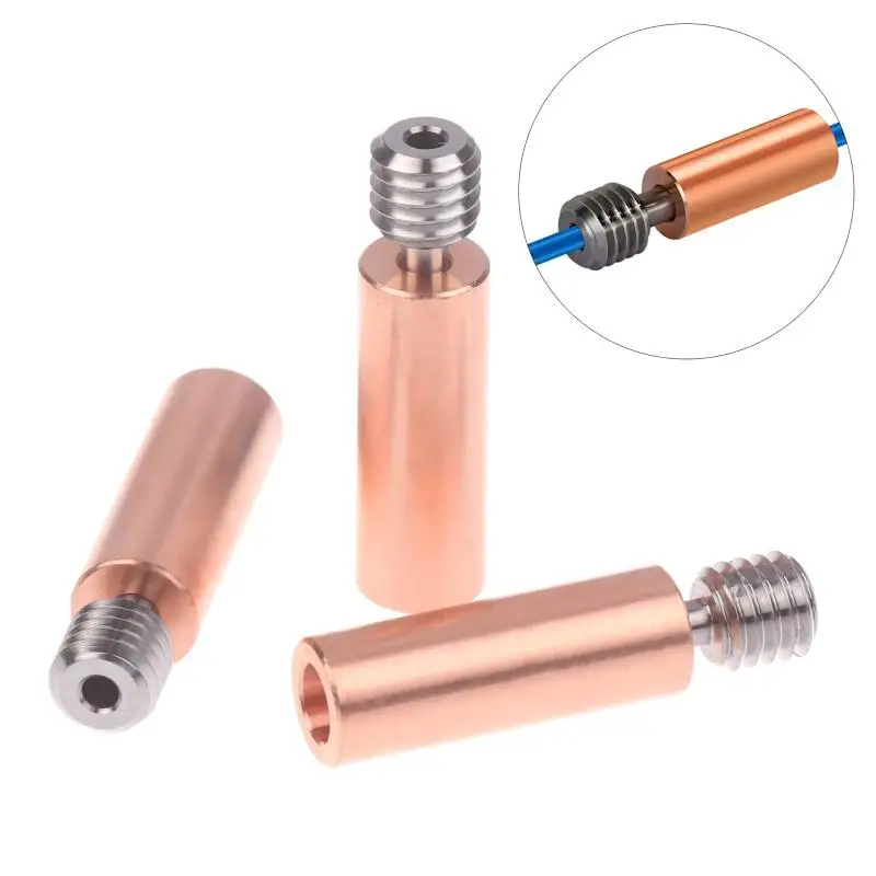 1/3Pcs Titanium Alloy Heat Break Throat 1.75mm Bimetal Heatbreak Copper Plating Tube For Ender 3 CR-10 Hotend 3D Printer Parts
1/3Pcs Titanium Alloy Heat Break Throat 1.75mm Bimetal Heatbreak Copper Plating Tube For Ender 3 CR-10 Hotend 3D Printer Parts