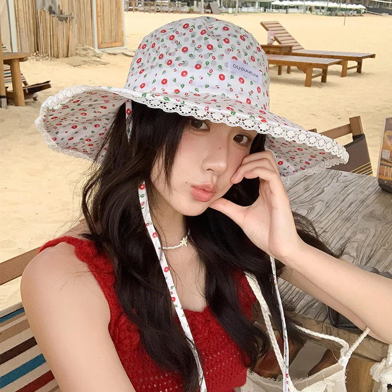 Korean Summer Lace Small Floral Literary Sun Hat Thin Breathable Lace Up Casual Versatile Big Eave Foldable Bucket Cap for Women
Korean Summer Lace Small Floral Literary Sun Hat Thin Breathable Lace Up Casual Versatile Big Eave Foldable Bucket Cap for Women