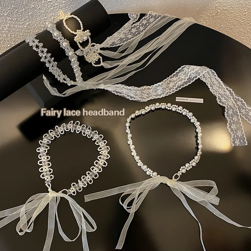 Women's Headband New Korean Pearl Lace Sweet Kawaii Bow Fashionable Verstaile Hair Bands Headwear High-quality Hair Accessories
Women's Headband New Korean Pearl Lace Sweet Kawaii Bow Fashionable Verstaile Hair Bands Headwear High-quality Hair Accessories