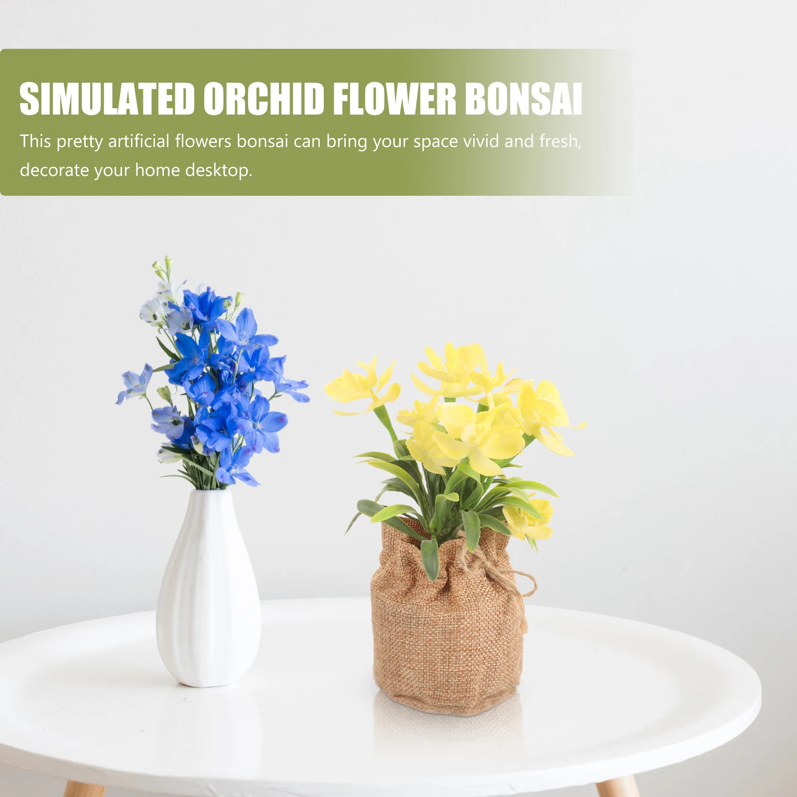 Artificial Phalaenopsis chid Fake Flowers Realistic Faux Spray Yellow Butterfly Lan Home Decor Indoor Plant Plastic Sack Pot
Artificial Phalaenopsis chid Fake Flowers Realistic Faux Spray Yellow Butterfly Lan Home Decor Indoor Plant Plastic Sack Pot