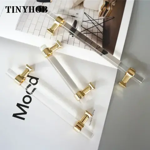 Various Sizes Modern Style Black Acrylic Drawer Knobs T Bar Handle Bathroom Pulls Kitchen Cabinet Door Handle Pull 160mm