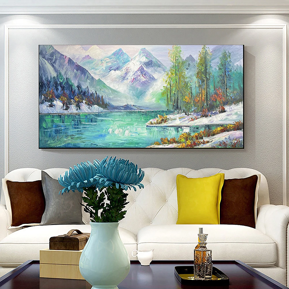 Hand Painted Oil Painting Snow mountain oil painting Large original oil painting Abstract art Living room oil painting Wall art
Hand Painted Oil Painting Snow mountain oil painting Large original oil painting Abstract art Living room oil painting Wall art