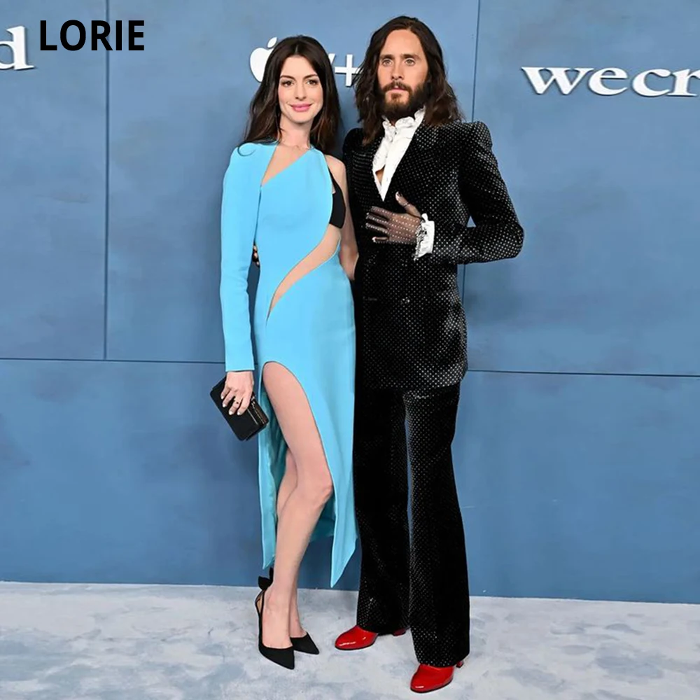 LORIE 2022 Simple Blue Satin Leg Split Prom Dresses One Sleeve Tea Length Evening Gown Robes De Soirée Special Occasion Gowns
LORIE 2022 Simple Blue Satin Leg Split Prom Dresses One Sleeve Tea Length Evening Gown Robes De Soirée Special Occasion Gowns