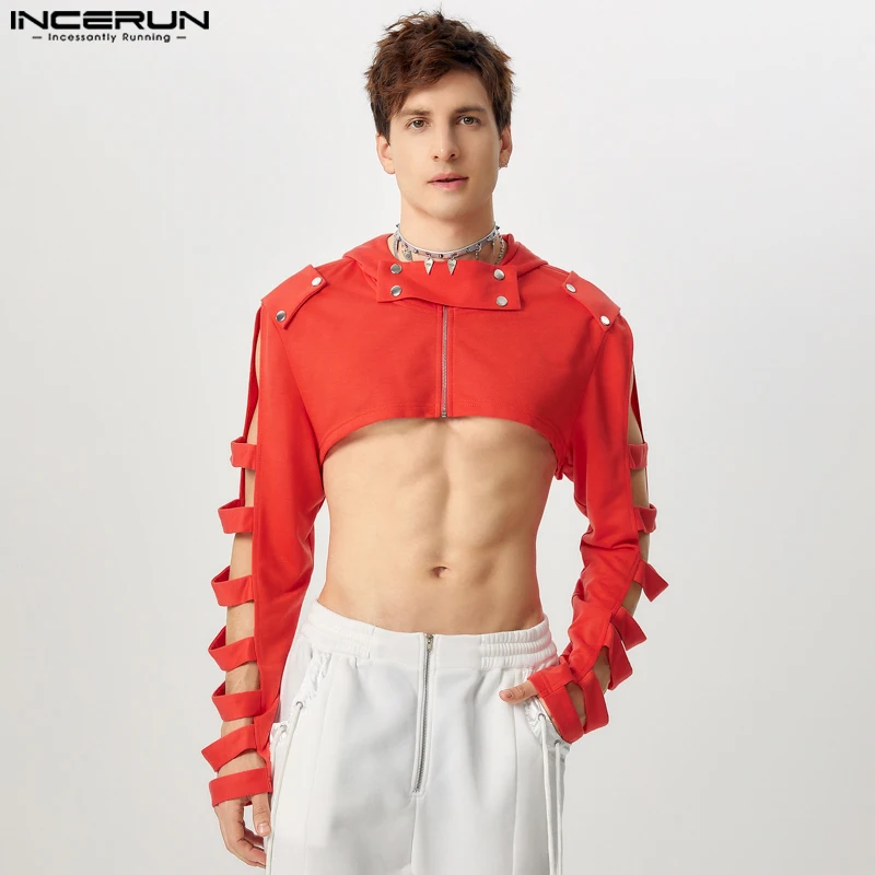 INCERUN Men Hollow Design Long Sleeved Hooded Sweatshirts Casual Autumn Truncate Deconstruction Pullovers Simple Zipper Jumpers
INCERUN Men Hollow Design Long Sleeved Hooded Sweatshirts Casual Autumn Truncate Deconstruction Pullovers Simple Zipper Jumpers