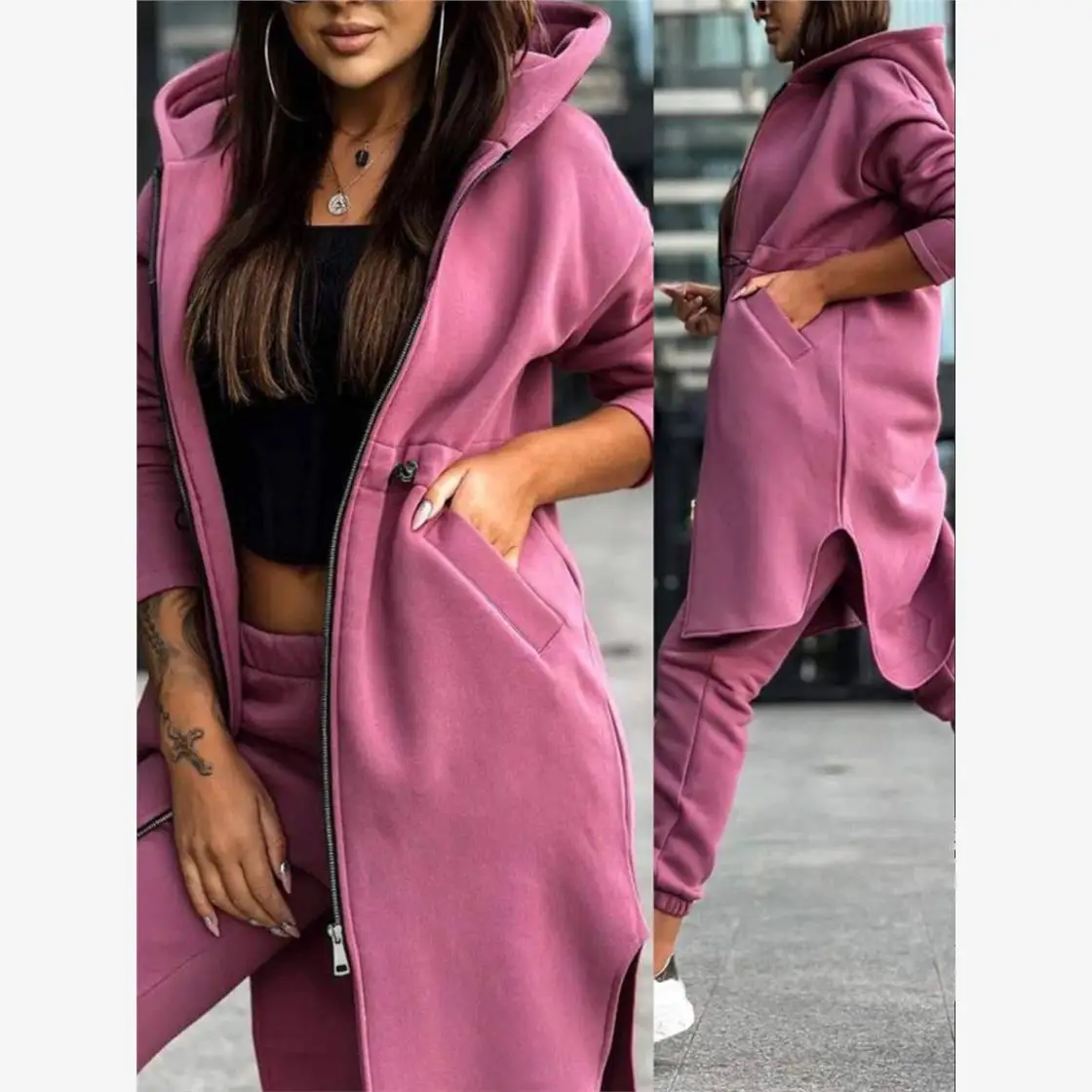 Mid-Length Hooded Jaet Pants Set Men's Faion Winter Workwear Chic Sle Tee-Piece Suit Other Patterns Winter Collection
Mid-Length Hooded Jaet Pants Set Men's Faion Winter Workwear Chic Sle Tee-Piece Suit Other Patterns Winter Collection