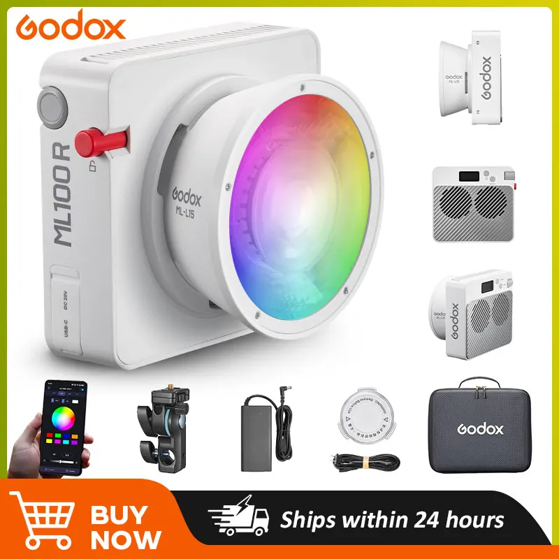 Godox ML100Bi ML100R 2800K-6500K LED Pocket Video Light Mini Photography Fill Lighting for Live Streaming Recording
Godox ML100Bi ML100R 2800K-6500K LED Pocket Video Light Mini Photography Fill Lighting for Live Streaming Recording