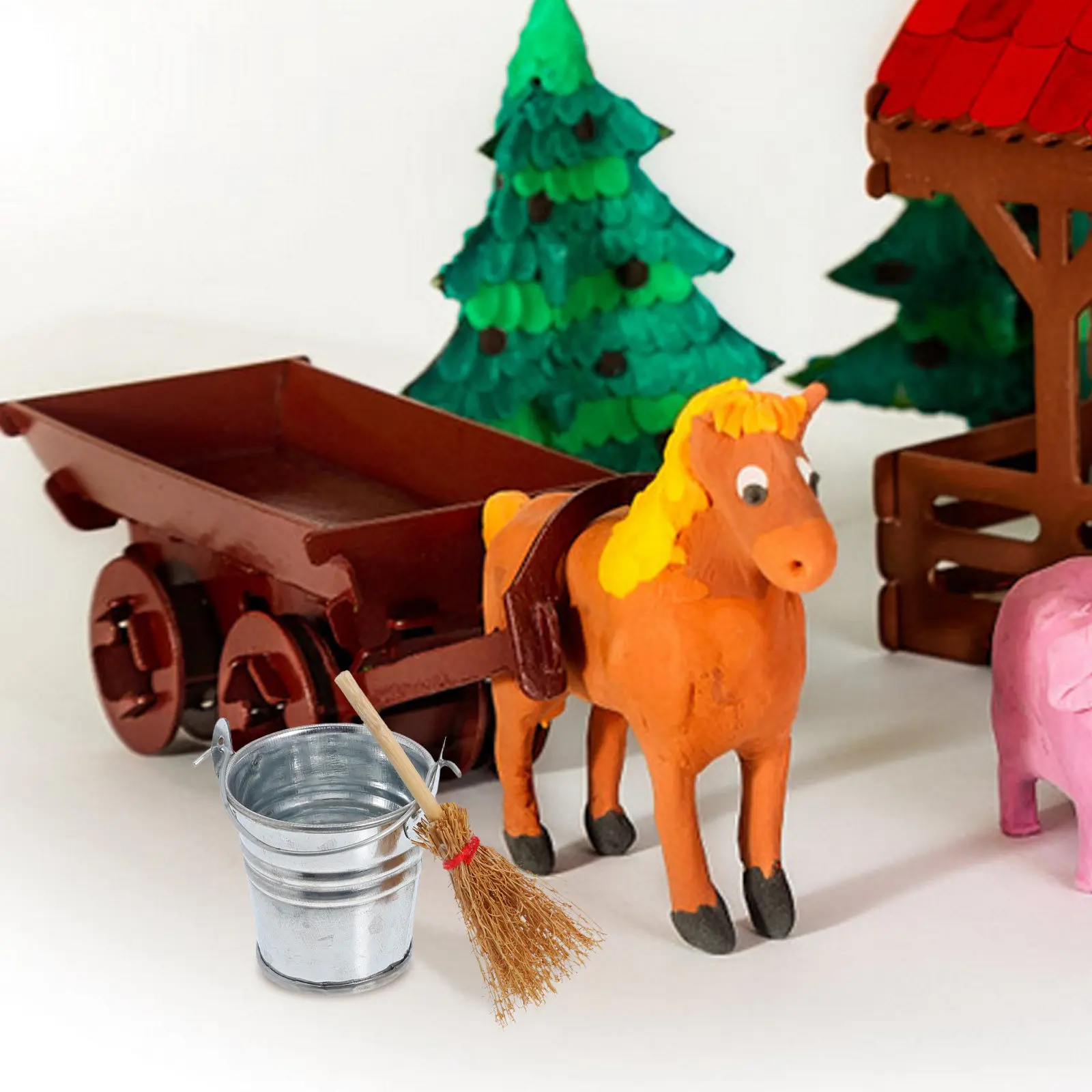 1Set Miniature Broomstick and Iron Bucket Dollhouse Accessories Realistic Cleaning Set Mini Home Scene DIY Supplies Small
1Set Miniature Broomstick and Iron Bucket Dollhouse Accessories Realistic Cleaning Set Mini Home Scene DIY Supplies Small