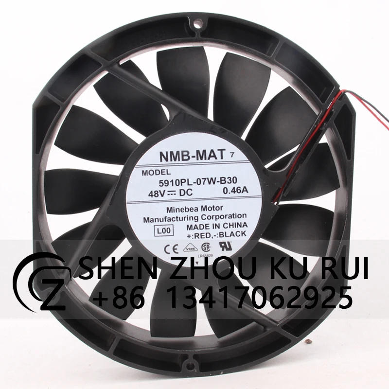Case Fan for NMB-MAT 5910PL-07W-B30 48V 0.46A 172*25mm Industrial Axial Flow Inverter Cooling Fan
Case Fan for NMB-MAT 5910PL-07W-B30 48V 0.46A 172*25mm Industrial Axial Flow Inverter Cooling Fan