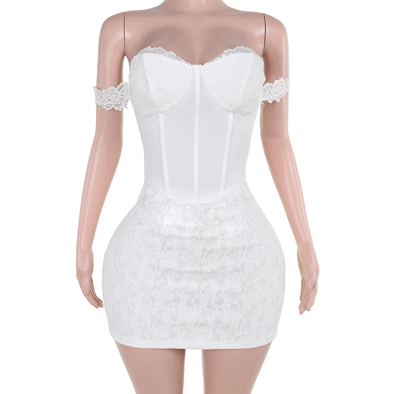 White Lace Mini Dress Sexy Womens Dresses Open Back Zipper Chic Elegant Party Bare Shoulder Bodycon Hip Wrap Short Dress Summer
White Lace Mini Dress Sexy Womens Dresses Open Back Zipper Chic Elegant Party Bare Shoulder Bodycon Hip Wrap Short Dress Summer